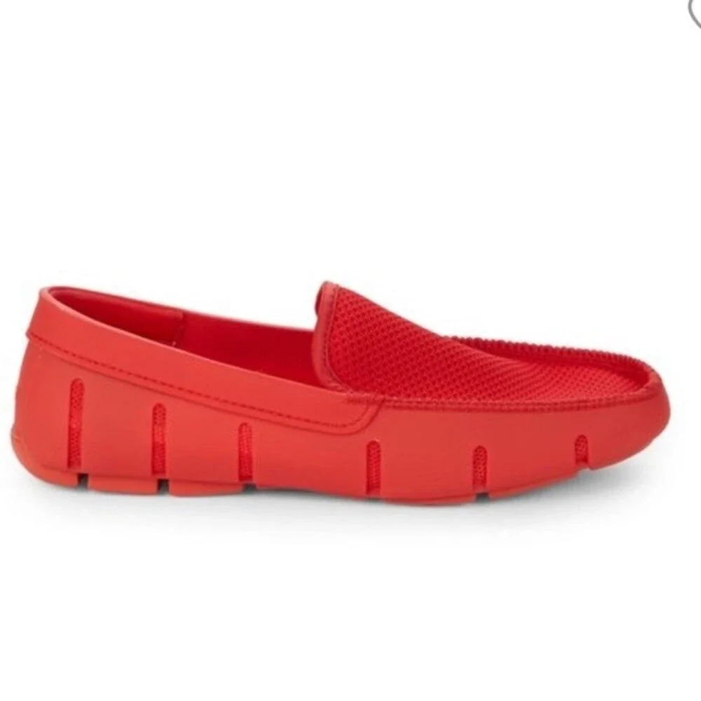 SWIMS Hole Knit Loafers in Red 9 NWOB